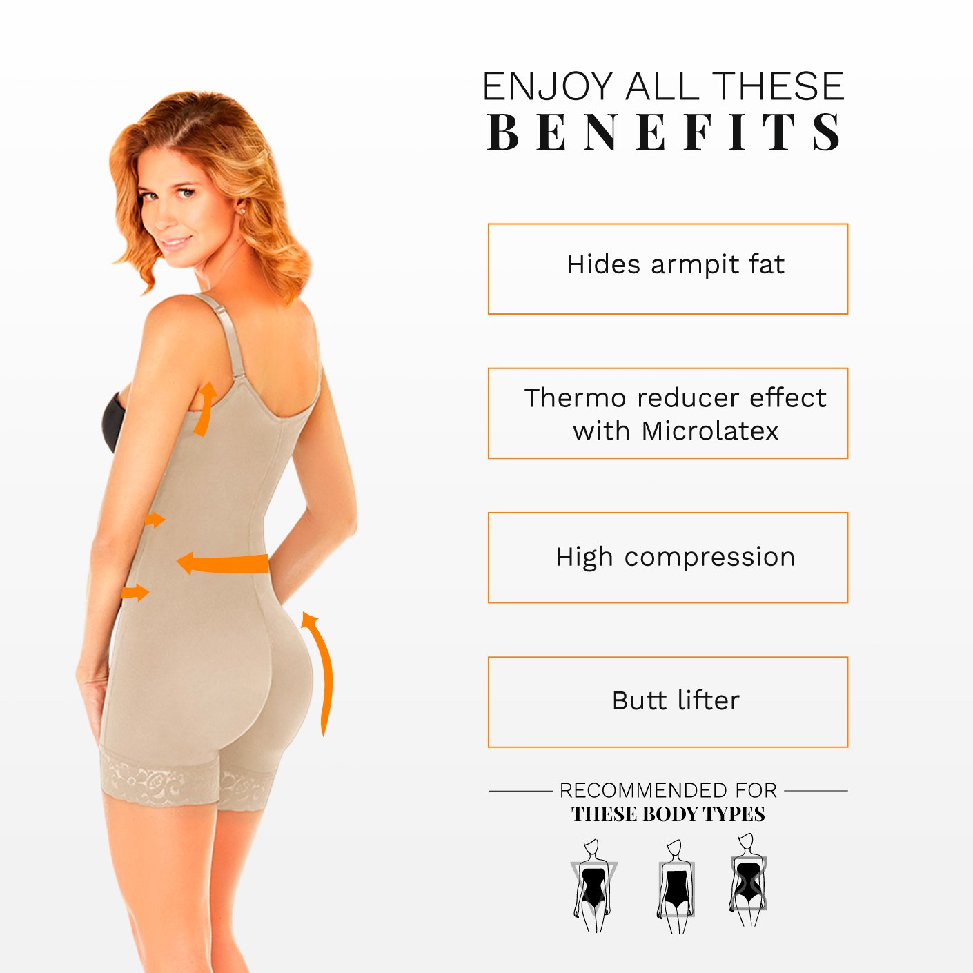 Diane & Geordi 002409 | Slimming Mid Thigh Body Shaper for Women - fajacolombian