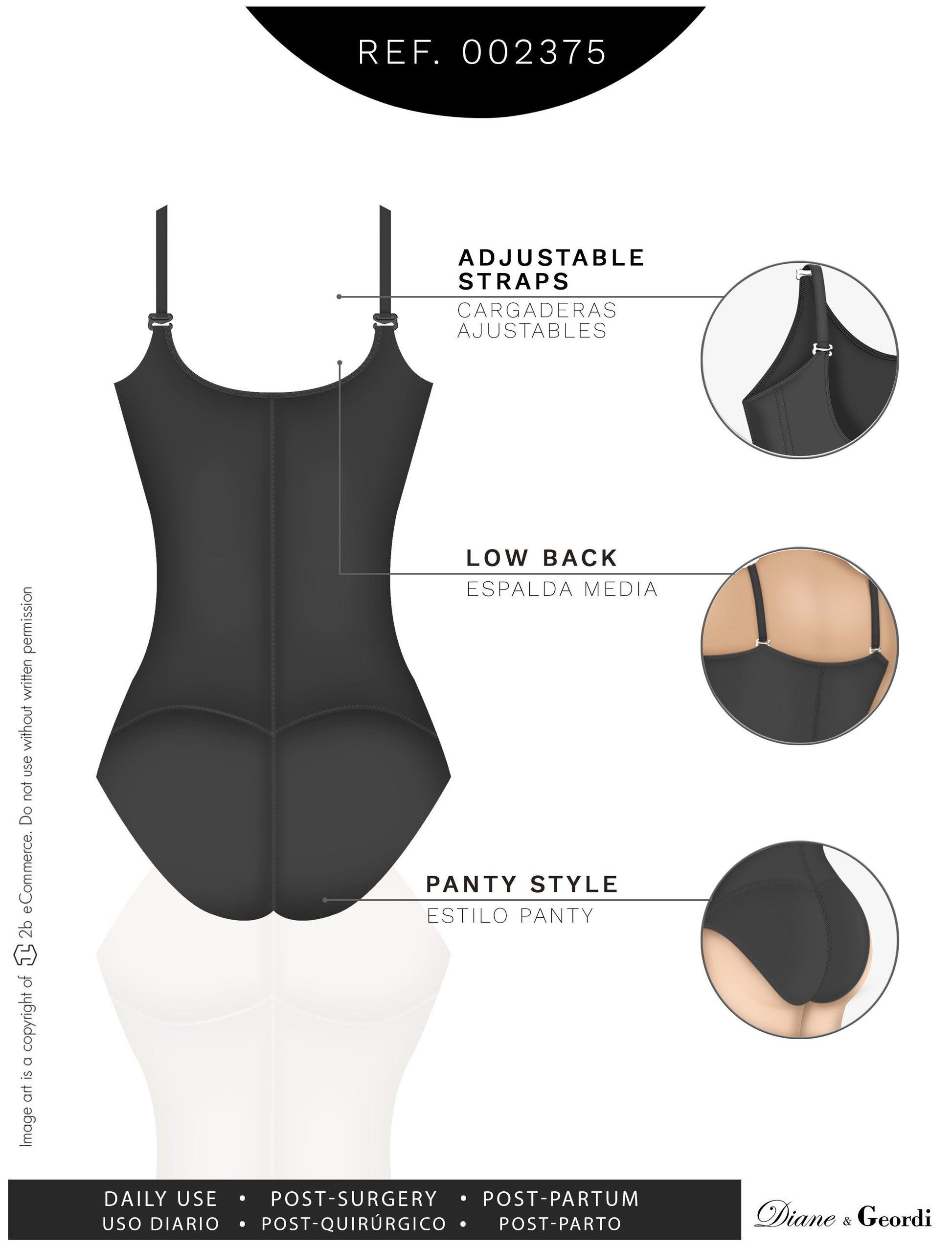 Diane & Geordi 002375 Torsette Shapewear for Women / Latex - Pal Negocio