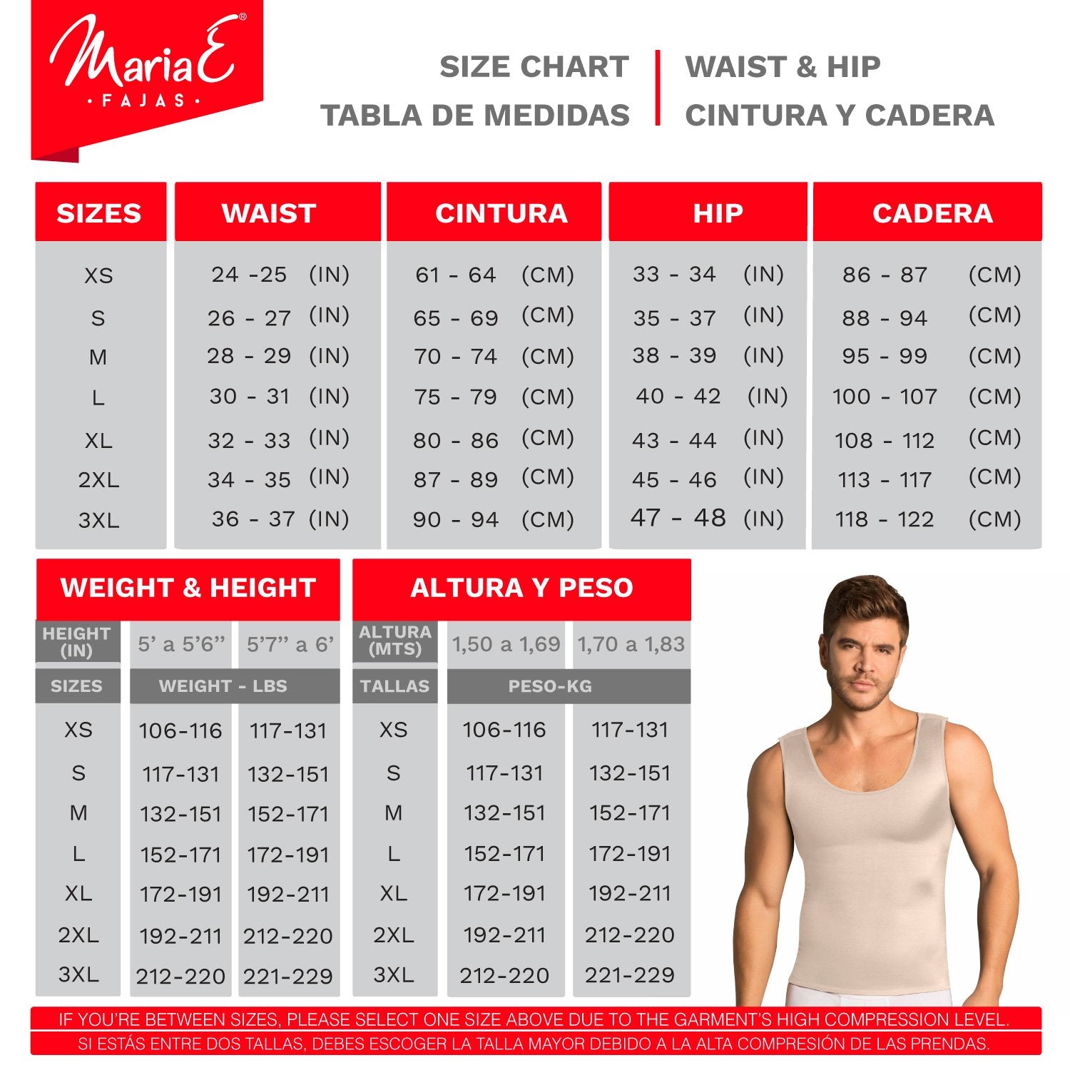 Fajas MariaE 8124 | Men’s Under Vest Body Shapewear | High Compression Vest for Men - fajacolombian