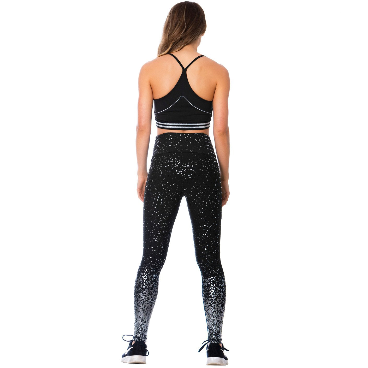 Flexmee 946166 | High-Waisted Shimmer Gym Leggings for Women | High-Waisted Shimmer Sports Leggings for Women’s Tummy Control - fajacolombian