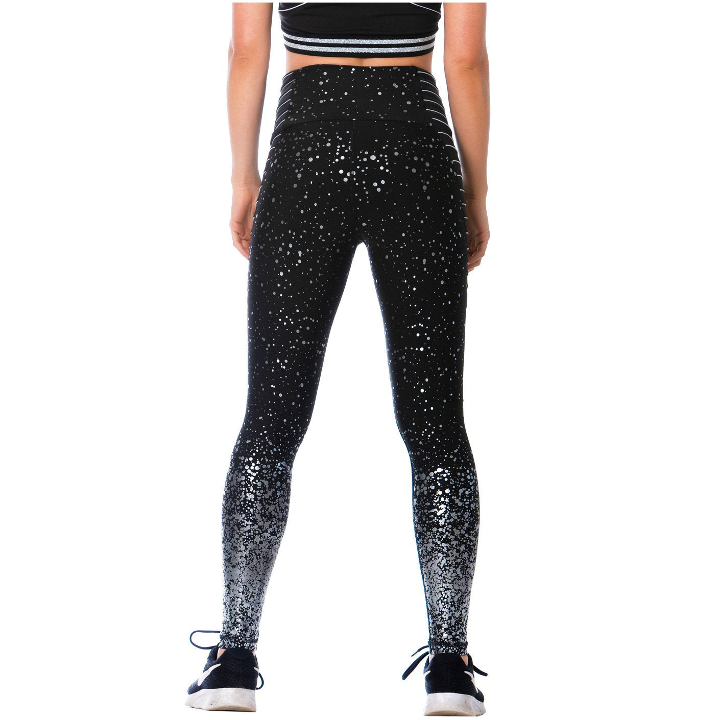 Flexmee 946166 | High-Waisted Shimmer Gym Leggings for Women | High-Waisted Shimmer Sports Leggings for Women’s Tummy Control - fajacolombian