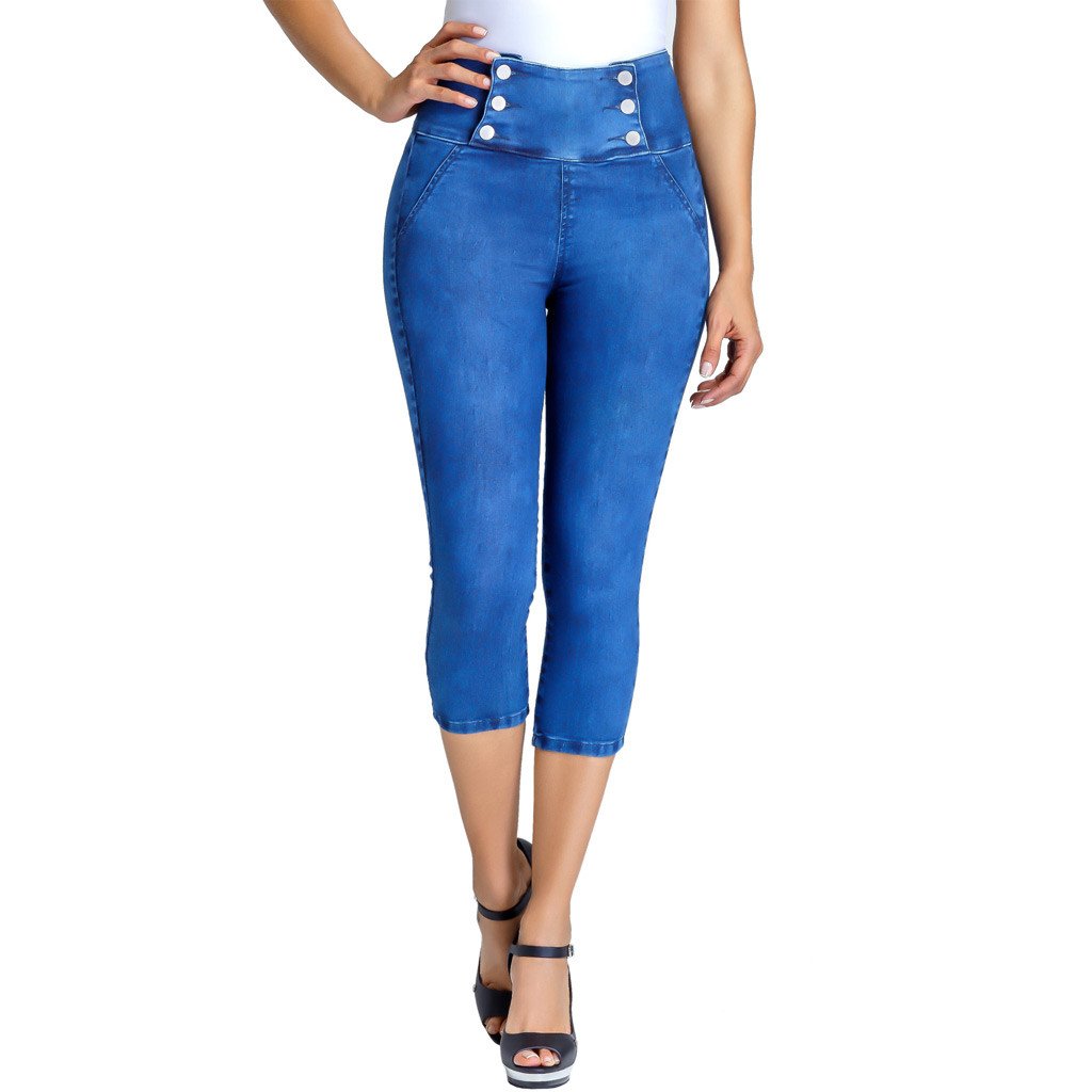 Lowla 239257 | Colombian Butt Lifter Capri Skinny Jeans with Inner Girdle - Pal Negocio