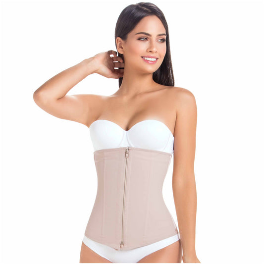 MariaE Fajas 9038 | Middle-zip Tummy Compression Waist Cincher Shaper | Dress Nightout and Daily Use - fajacolombian