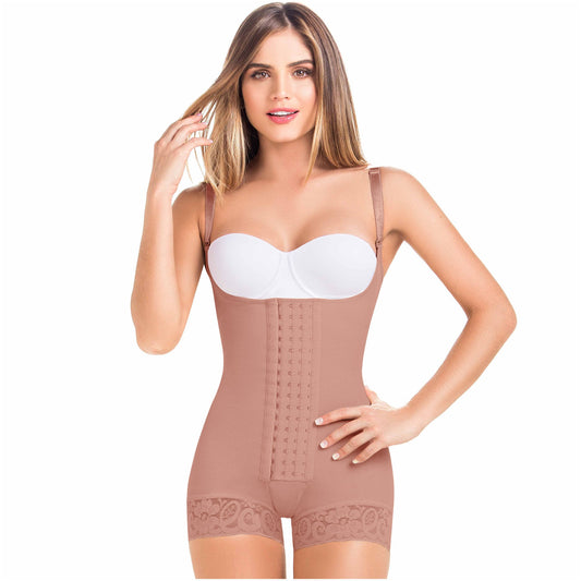 MariaE Fajas 9334T | Post-surgery Body Shaper for Women | Classic Strapless Short Length Body Shaper for Women - fajacolombian