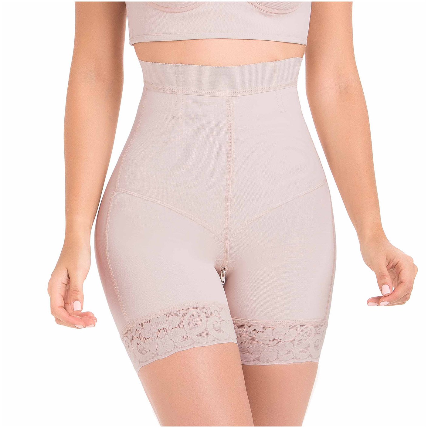 MariaE Fajas 9549 | Ideal Girdle High-Waist Shorts for Women | Daily Use Body Shaper with Butt Lift & Tummy-Control | Powernet - fajacolombian