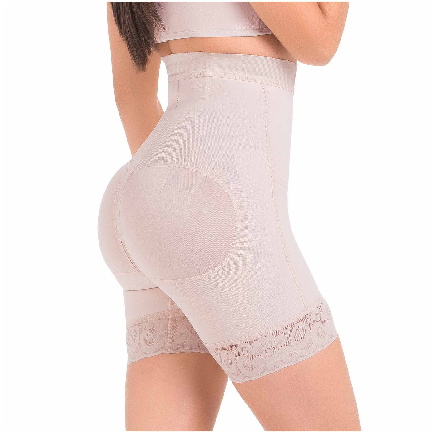 MariaE Fajas 9549 | Ideal Girdle High-Waist Shorts for Women | Daily Use Body Shaper with Butt Lift & Tummy-Control | Powernet - fajacolombian