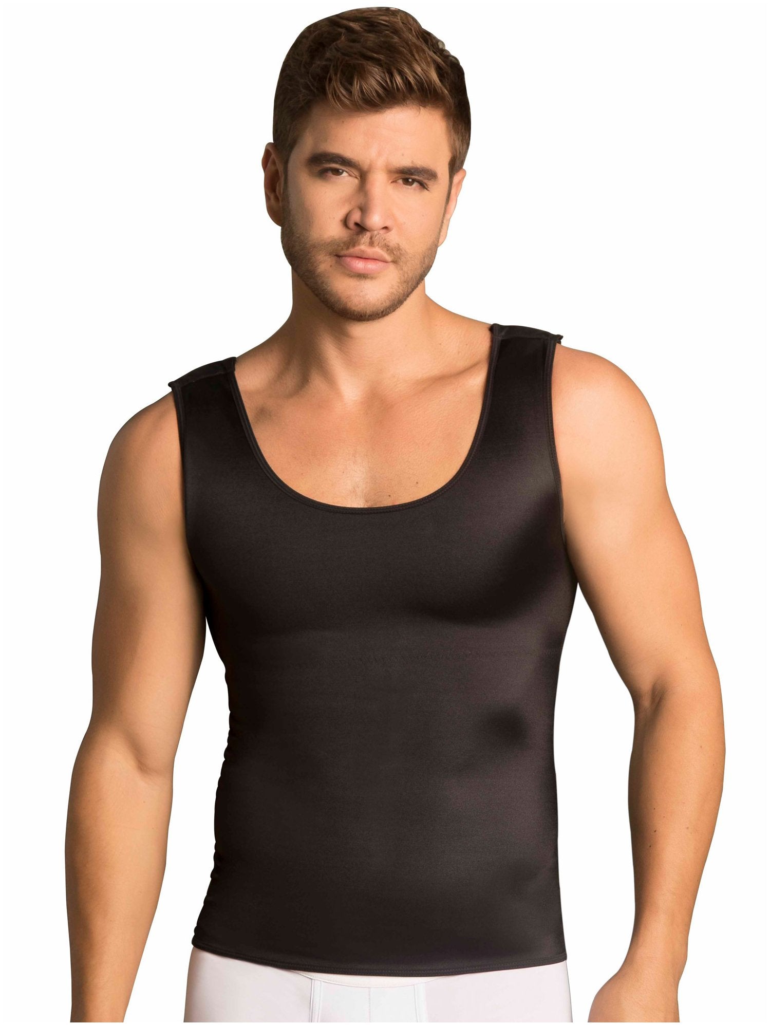 MariaE FH101 Men Looks Body Shaper Compression Vest Shirts for Men | Tummy & Back Control - fajacolombian
