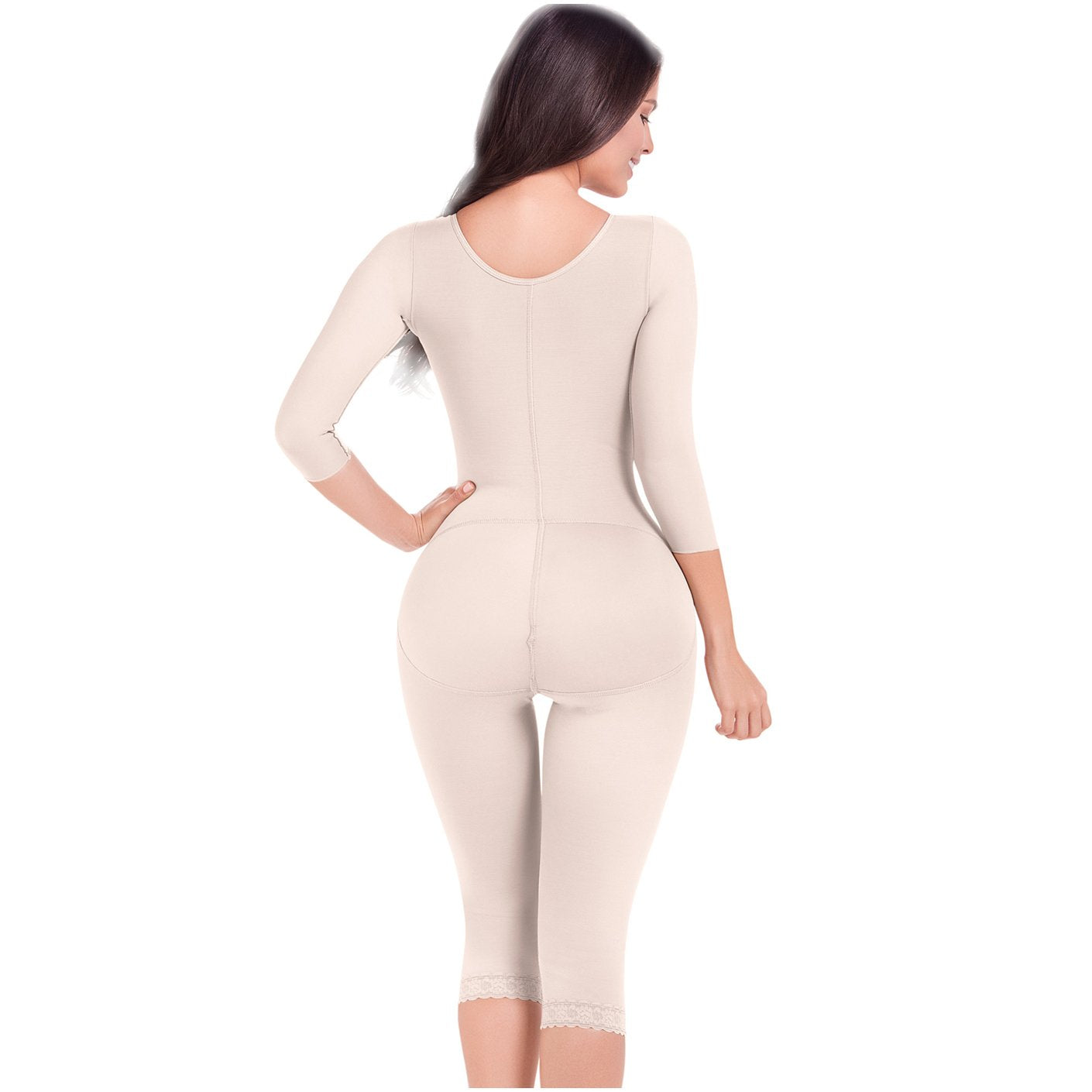 MariaE Fajas 9292 | Tummy Control Postoperative Full Shapewear with Sleeves - fajacolombian