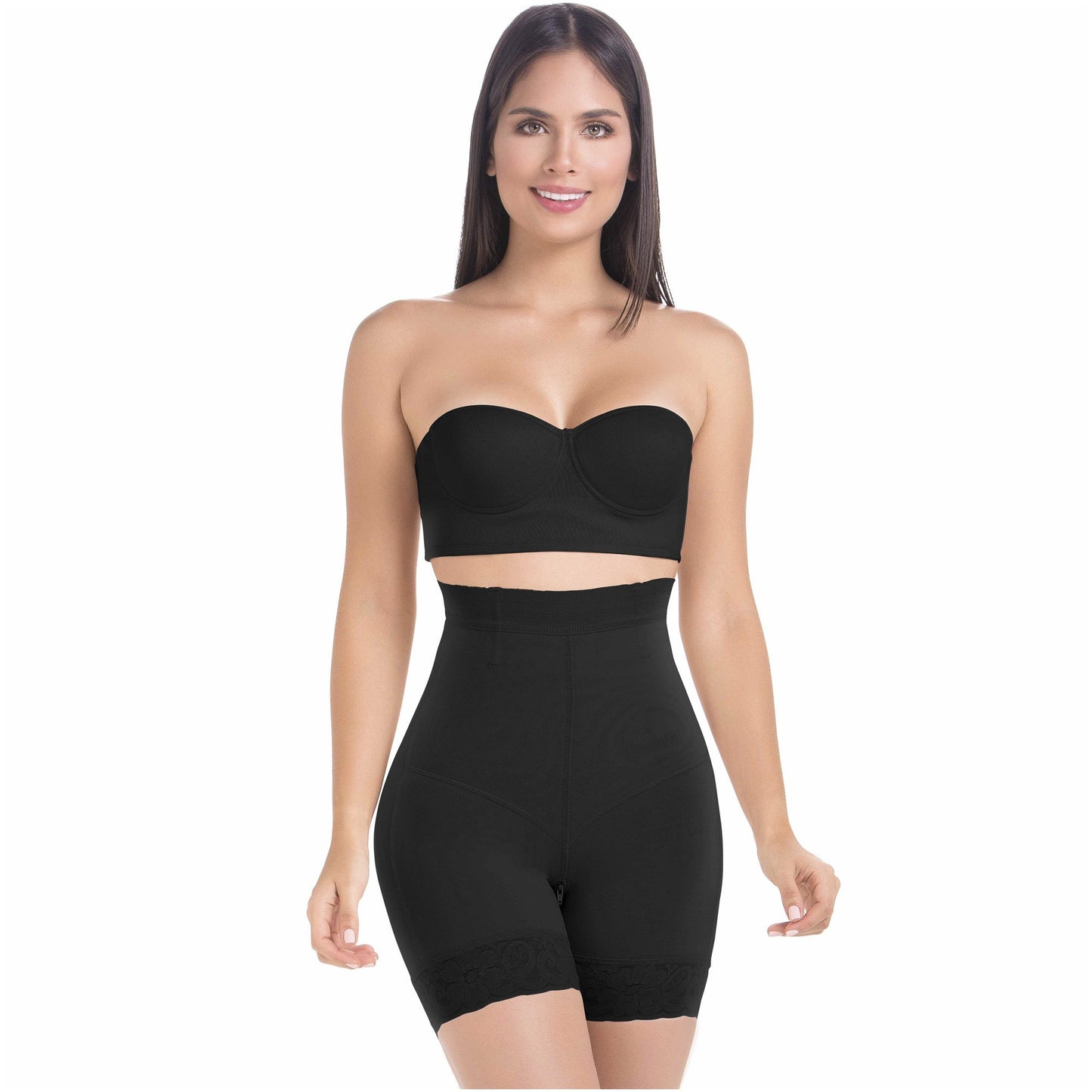 MariaE Fajas 9549 | Ideal Girdle High-Waist Shorts for Women | Daily Use Body Shaper with Butt Lift & Tummy-Control | Powernet - fajacolombian