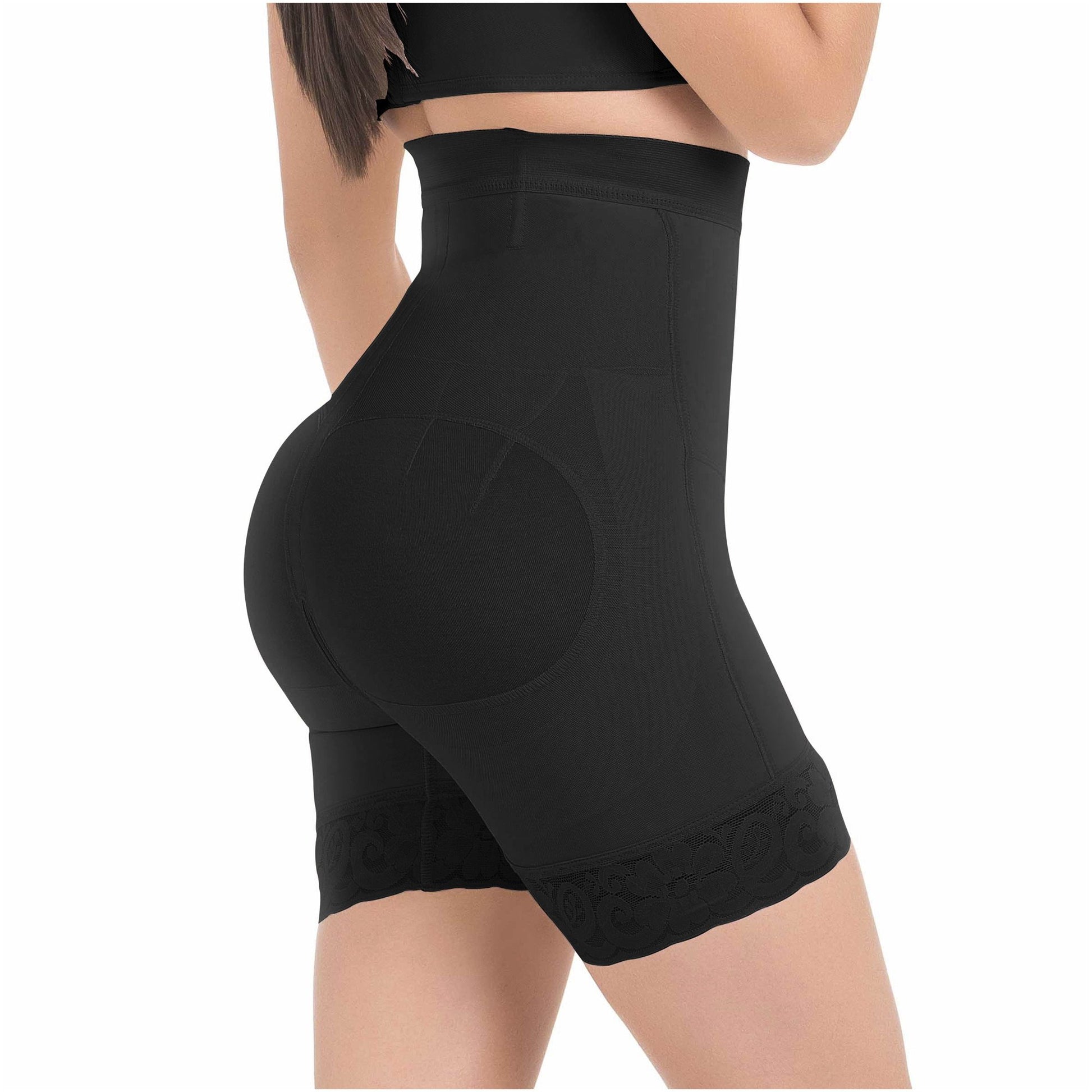 MariaE Fajas 9549 | Ideal Girdle High-Waist Shorts for Women | Daily Use Body Shaper with Butt Lift & Tummy-Control | Powernet - fajacolombian