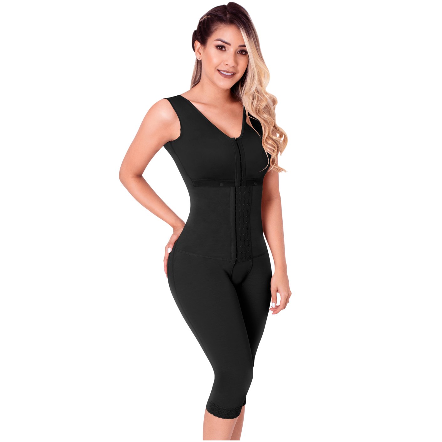SONRYSE 052BF | Full Body Shaper for Post Surgery with Built-in Bra | Butt Lifting Effect and Tummy Control - fajacolombian