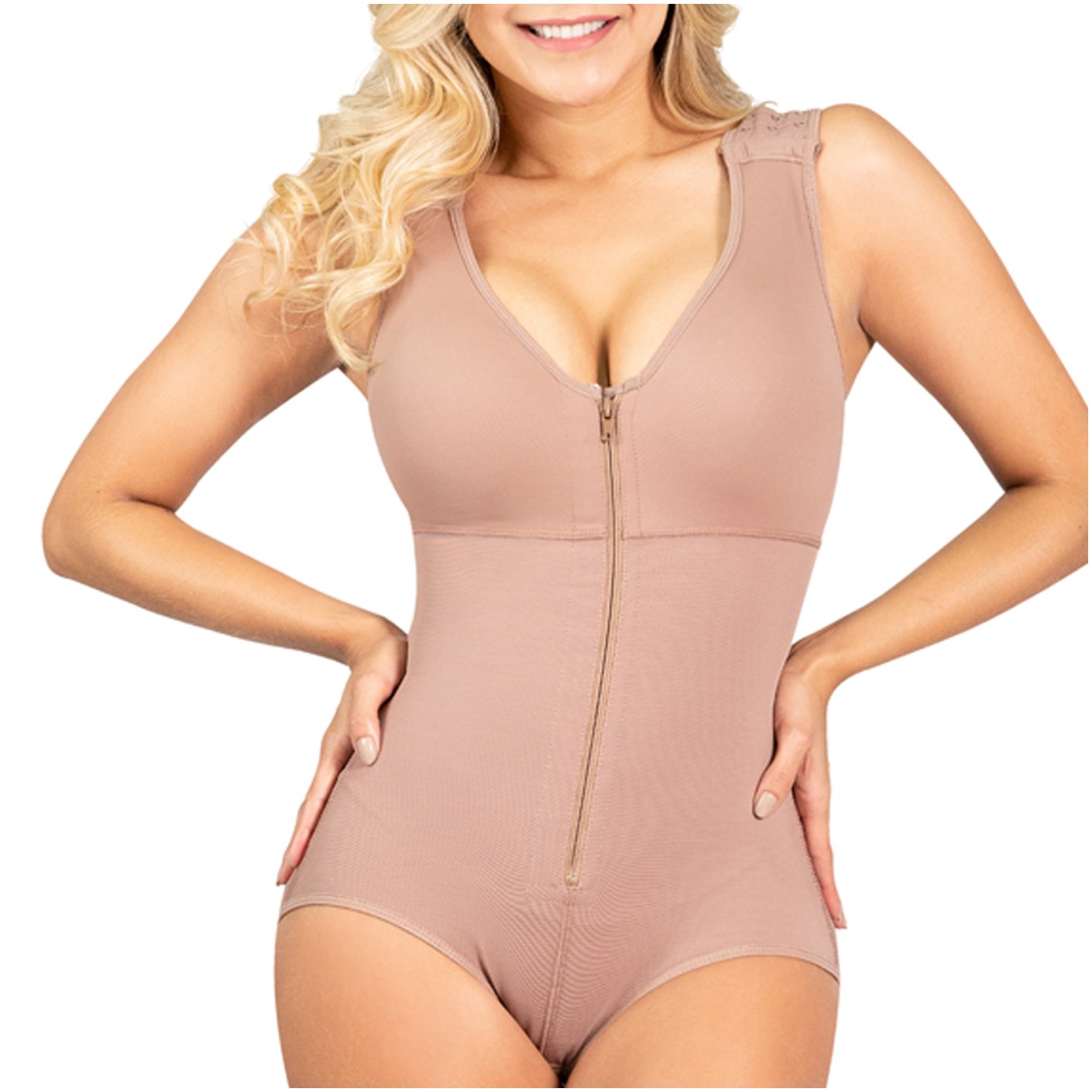 Sonryse 055 | Panty Bodysuit Shapewear with Built-in Bra | Postpartum and Daily Use - fajacolombian