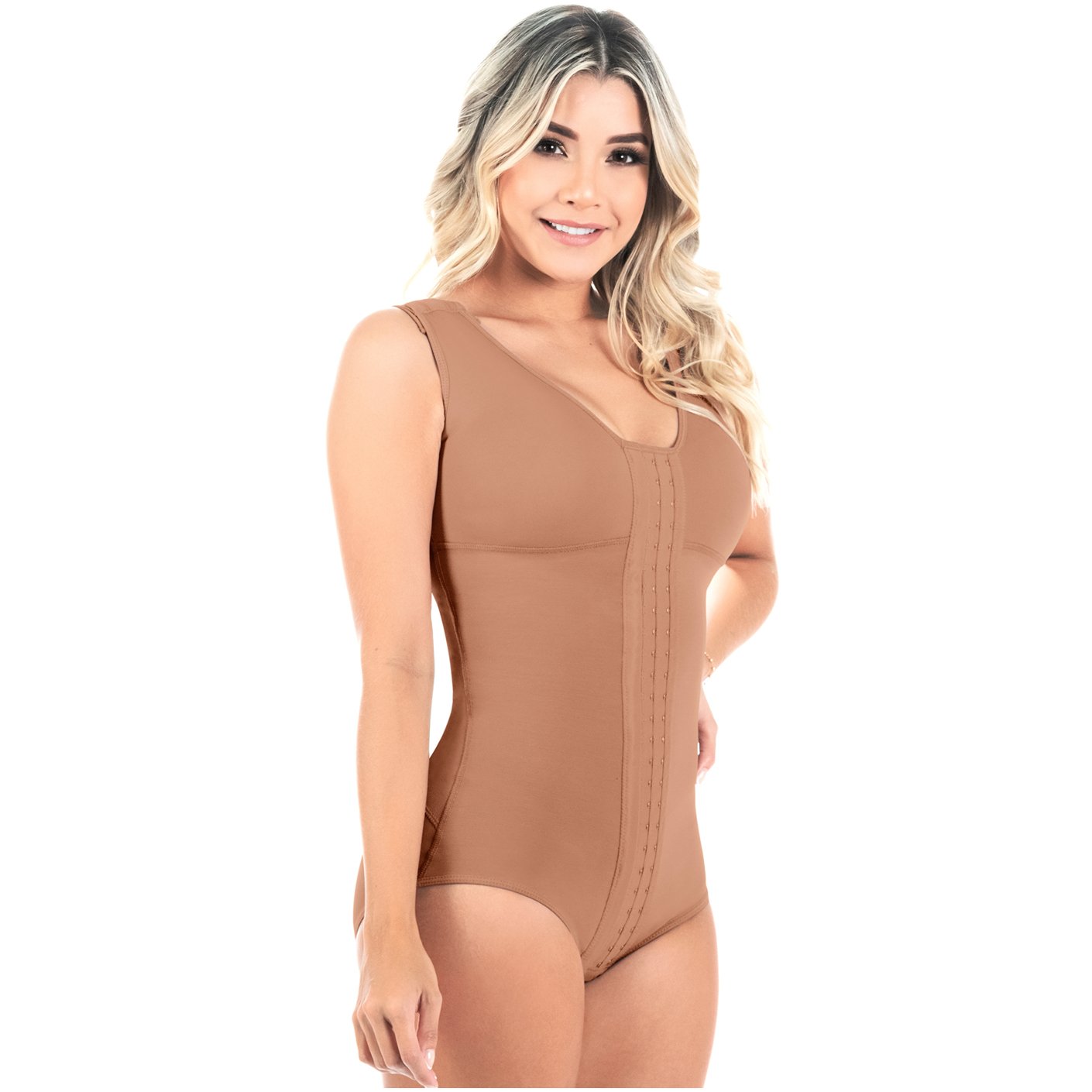 Sonryse 056 | Postpartum Panty Shapewear Bodysuit with Built-in Bra - fajacolombian