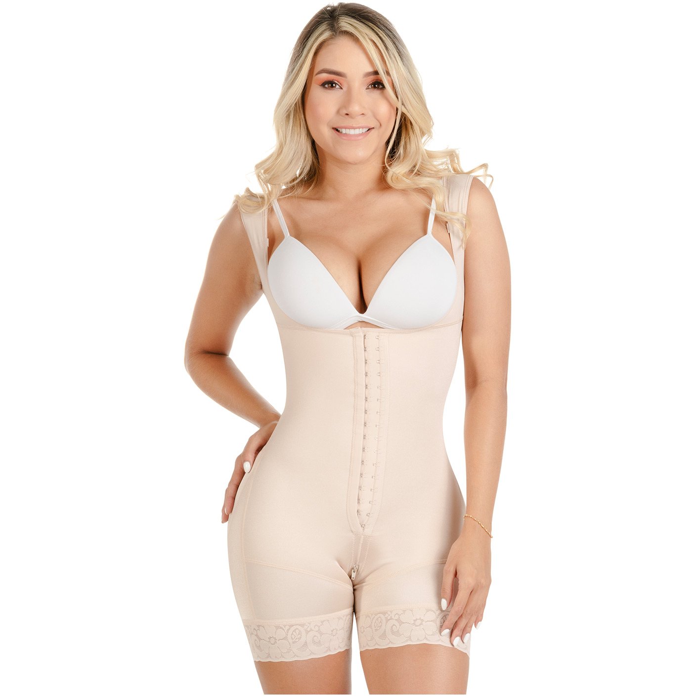 Fajas SONRYSE TR211 | Wider Straps Full Support Post Surgery Compression Garment Women Bodysuit | Tummy Control Women Body Shaper Mid Thigh Butt Lifter - fajacolombian