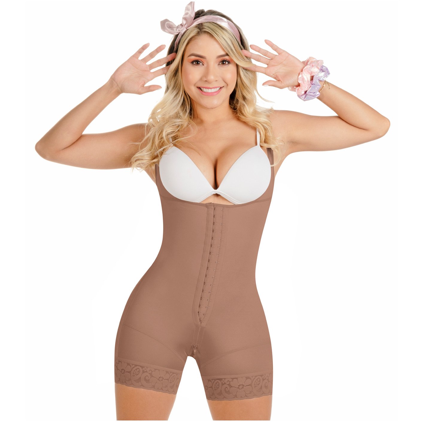 Fajas SONRYSE TR211 | Wider Straps Full Support Post Surgery Compression Garment Women Bodysuit | Tummy Control Women Body Shaper Mid Thigh Butt Lifter - fajacolombian