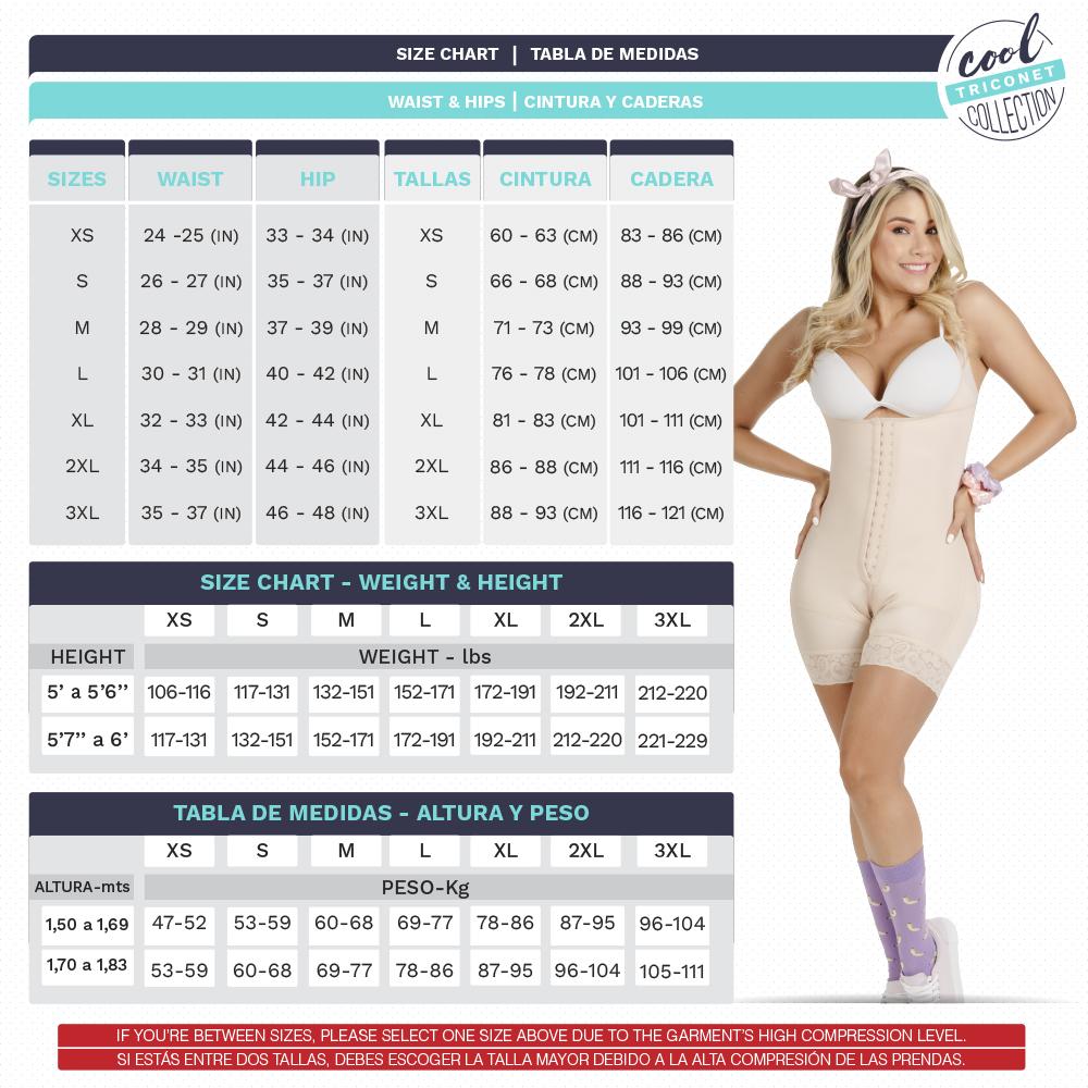 Fajas SONRYSE TR211 | Wider Straps Full Support Post Surgery Compression Garment Women Bodysuit | Tummy Control Women Body Shaper Mid Thigh Butt Lifter - fajacolombian