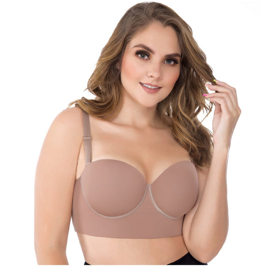 Uplady 8034 | Firm Control Strapless Bra for Women -Strapless Faja Colombiana